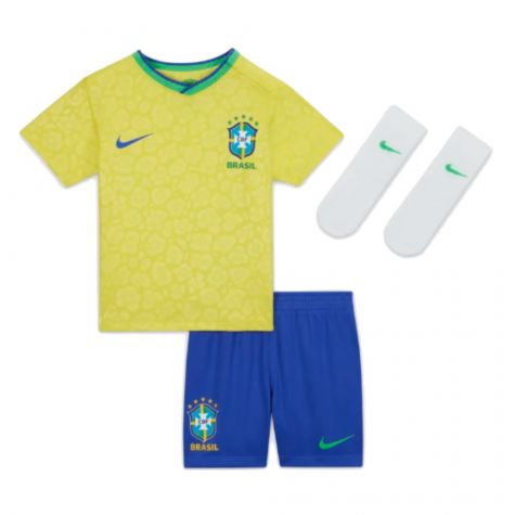2022-2023 Brazil Home Little Boys Mini Kit (Neymar JR 10)