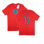 2022-2023 England World Cup Crest Tee (Red) - Kids (Saka 17)